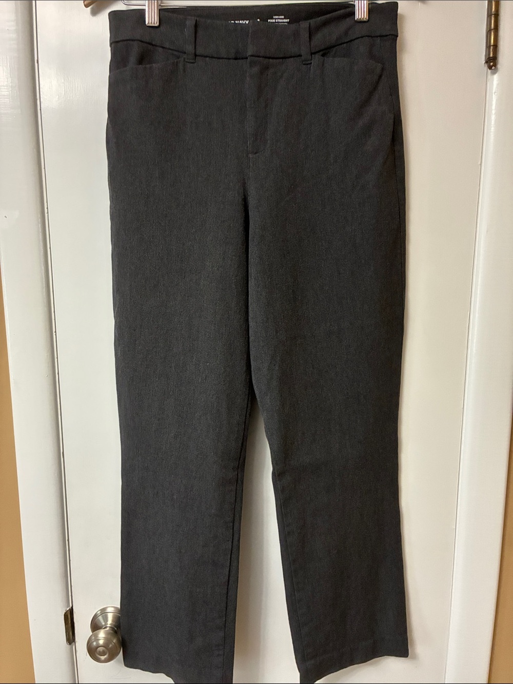 Old Navy High-rise Pixie Straight Pants - Charcoal Gray